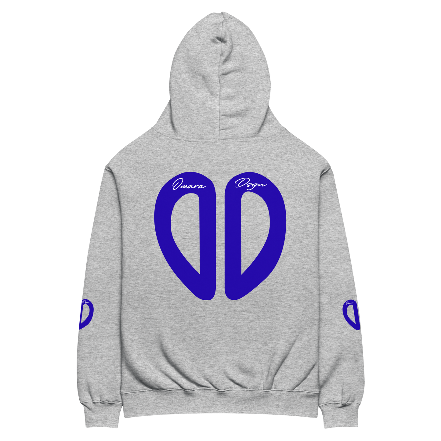 Grey Oversized Hoodie - BLUE