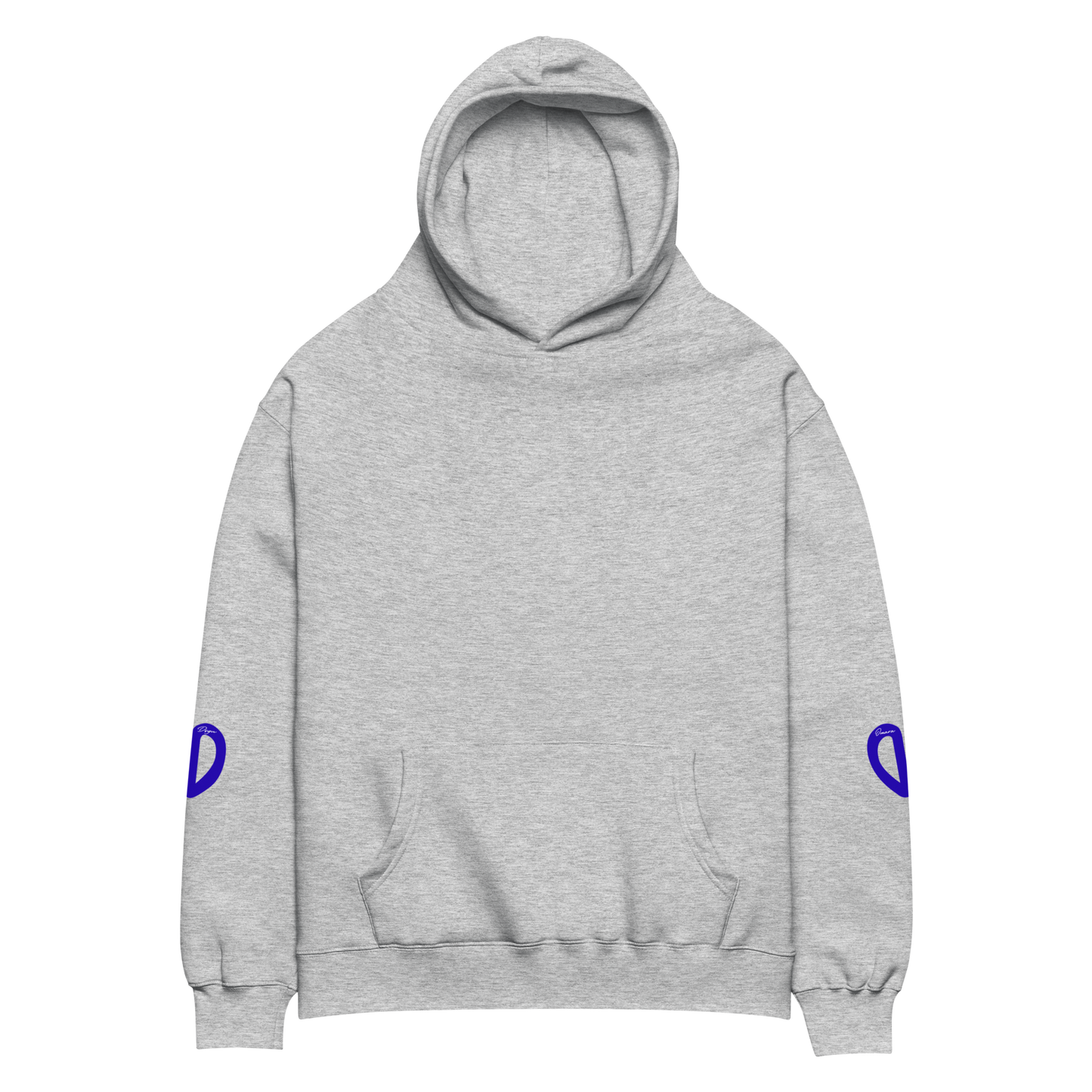 Grey Oversized Hoodie - BLUE