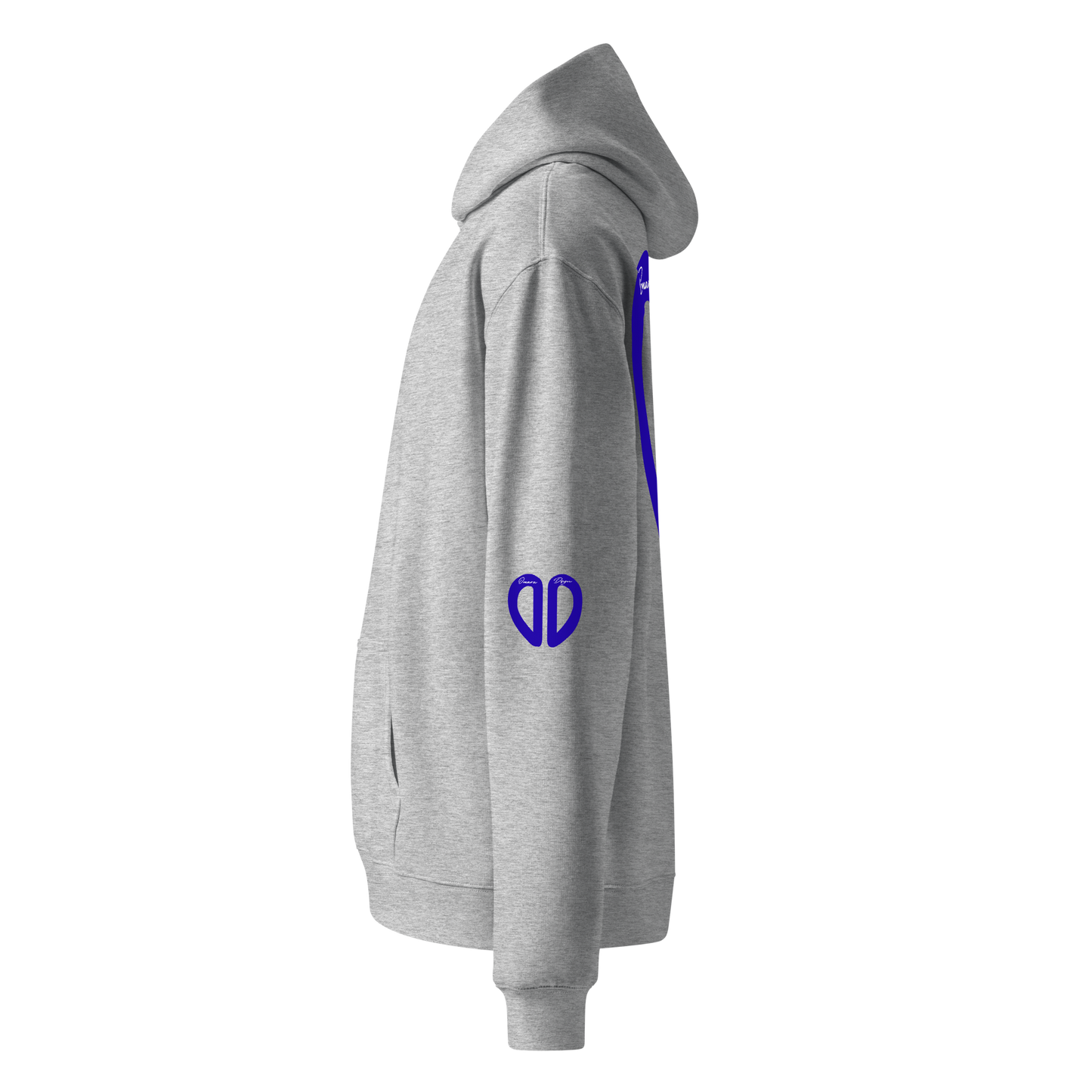 Grey Oversized Hoodie - BLUE