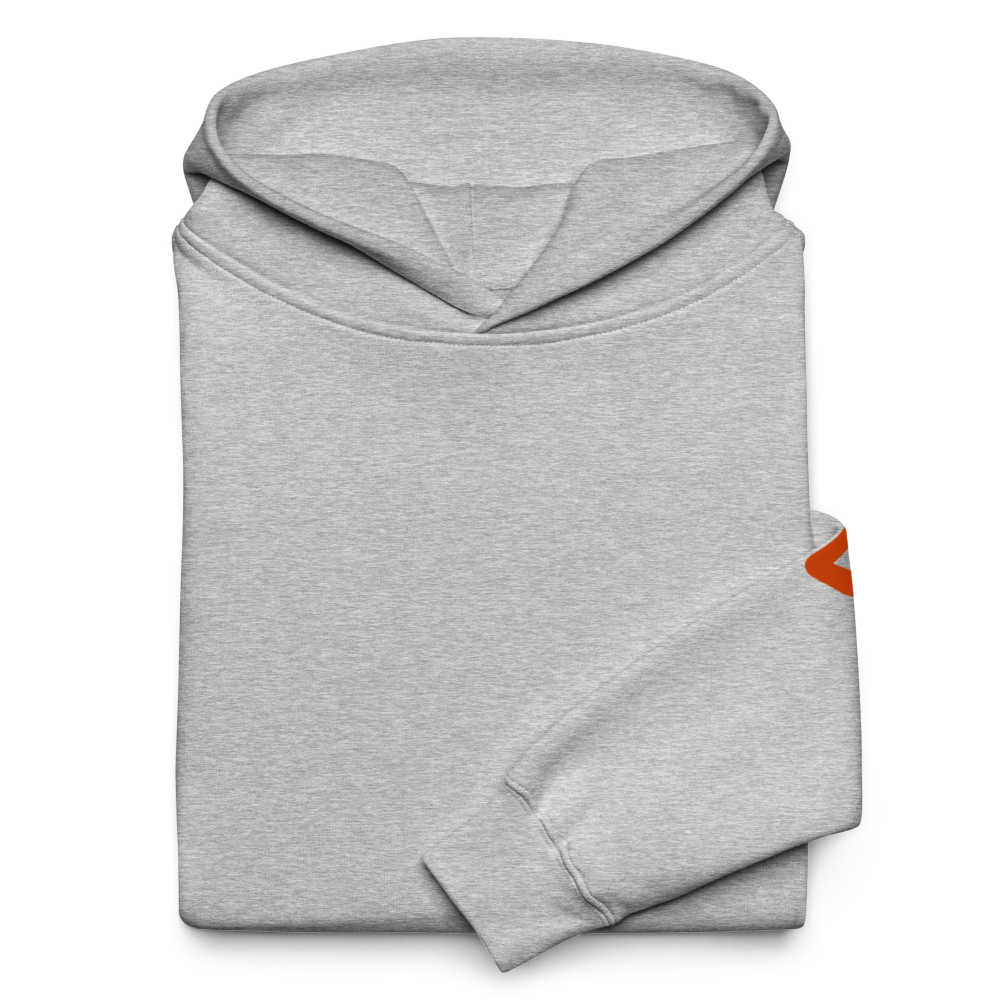 Grey Oversized Hoodie - ORANGE