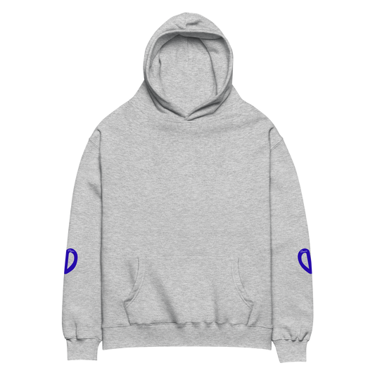 Grey Oversized Hoodie - BLUE